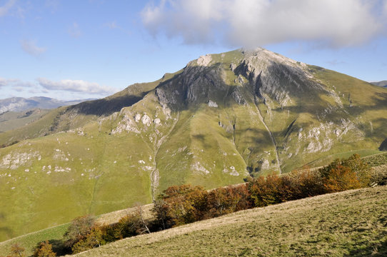 Pyrenees, border between Spain and France