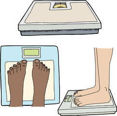 Feet and Bathroom Scales
