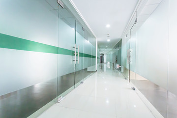 corridor of modern office building