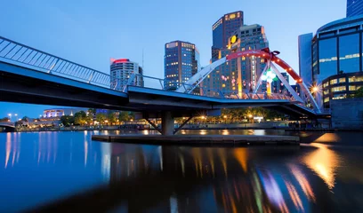 Foto op Plexiglas Melbourne on the night, Victoria, Australia © Marcella Miriello