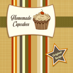 vintage homemade cupcakes poster