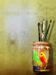 Raamstickers Painting workshop series © Rosario Rizzo