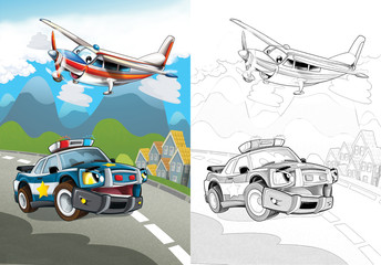 Cartoon vehicle - illustration for the children