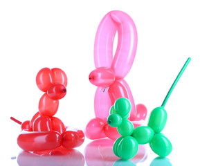 Simple balloon animals, isolated on white