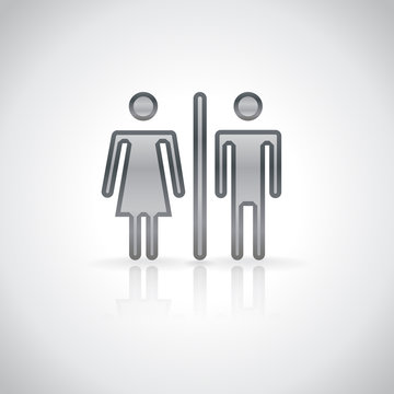 Man and woman infographic symbol. Vector