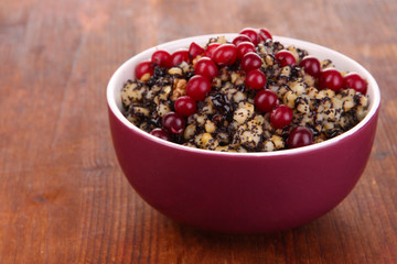 Bowl with kutia -  traditional Christmas sweet meal in Ukraine,