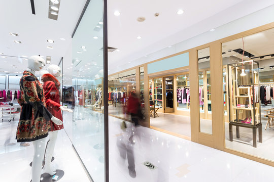 Mannequins in clothes shop