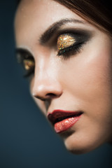 Naklejka premium woman with bright makeup
