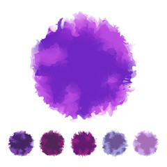 Set of purple water color design for brush, textbox, design
