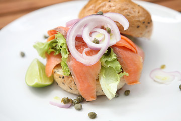 salmon bagel