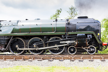 Fototapeta na wymiar Parowa lokomotywa, East Lancashire Railway, Lancashire i Najpiękniejsze