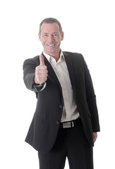 Geschäftsmann zeigt Daumen hoch