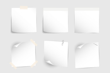 White office paper stikers for notes