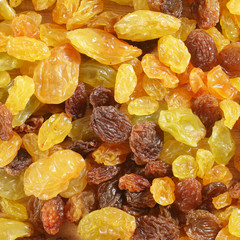 dried raisins close up