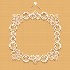 vector illustration. cut paper design retro frame.