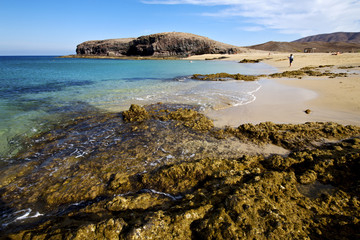 people water in lanzarote  cloud beach   musk  summer