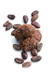 dark chocolate truffles with cocoa beans
