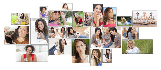 Mixed Race Female Women Healthy Lifestyle Montage