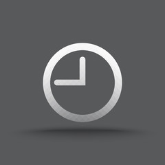 Vector of transparent clock icon on isolated background