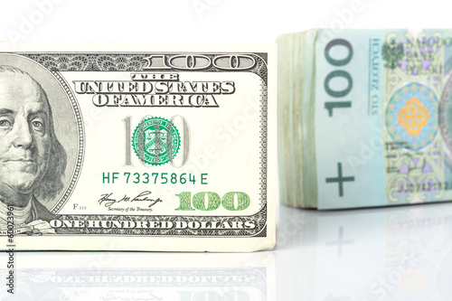 Currency Exchange With Us Dollar And Polish Zloty Stock Photo Currency Exchange With Us Dollar And Polish Zloty