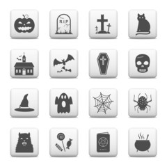 Web buttons, Halloween icons