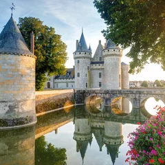 Crédence de cuisine en verre imprimé Château Chateau of Sully-sur-Loire, medieval castle in Loire Valley, France