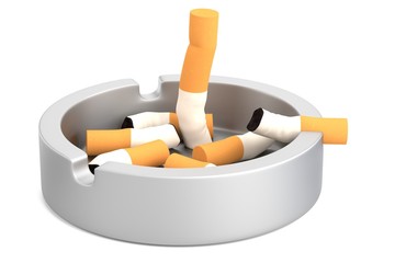 realistic 3d render of ashtray