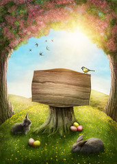 Fototapeta premium Magic spring forest