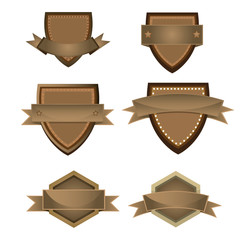 royal shield luxury icon set