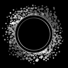 black and silver label background vector