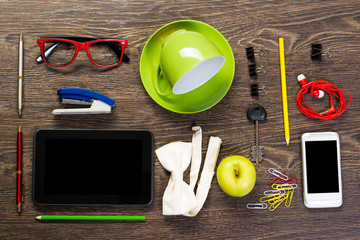 items laid on the table, still life