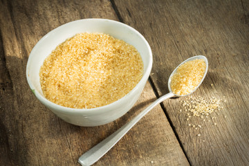 Sugar bowl and spoon