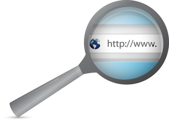 magnify glass search bar illustration design