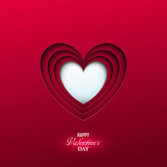 Bright Valentine`s day background - obrazy, fototapety, plakaty