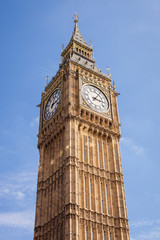 Fototapeta na wymiar Big Ben against a clear blue sky