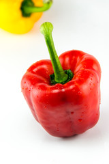 peppers on white background
