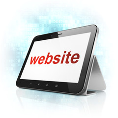 Web development concept: Website on tablet pc computer