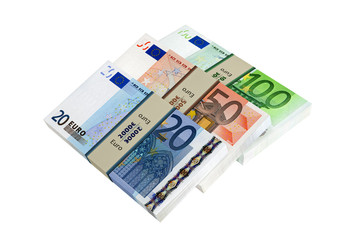 Euro banknotes