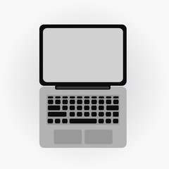Grey fashionable laptop