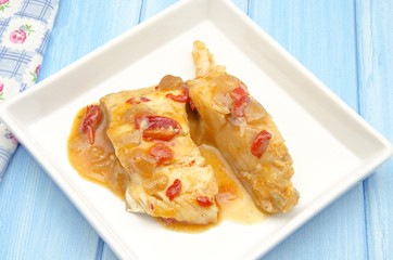 Cod with tomato