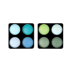 Two eyeshadow palettes isolated on white
