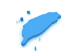 3d Taiwan map