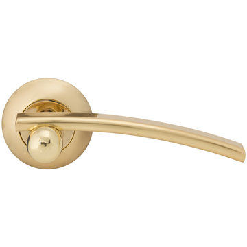 Classic golden door handle side view