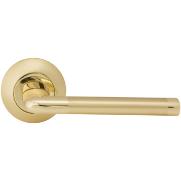 Classic golden door handle side view