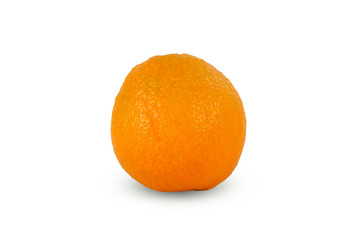 Fresh juicy ripe oranges on white background