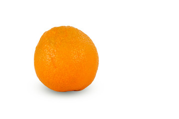 Fresh juicy ripe oranges on white background