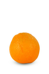 Fresh juicy ripe oranges on white background