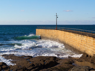 Porthleven Pier Cornwall England