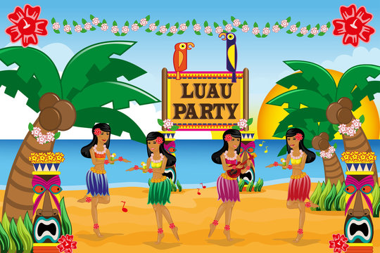 Hawaiian Luau party