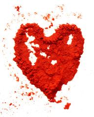 Red Pepper Powder Heart